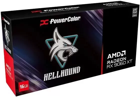 Видеокарта PowerColor Hellhound AMD Radeon RX 9060 XT 16GB GDDR6 RX9060XT 16G-L/OC фото