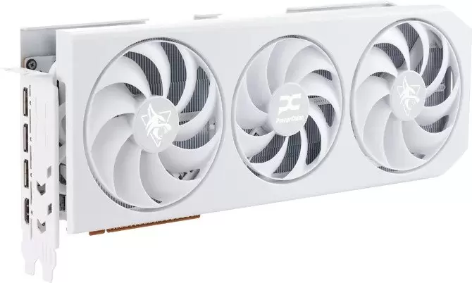 PowerColor Hellhound Spectral White AMD Radeon RX 9070 XT 16GB GDDR6 RX9070XT 16G-L/OC/WHITE