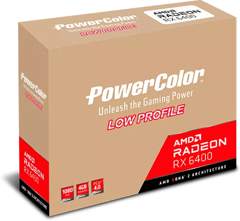 Видеокарта PowerColor Radeon RX 6400 Low Profile 4GB GDDR6 AXRX 6400 LP 4GBD6-DH фото