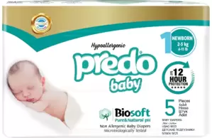 Подгузники детские Predo Baby № 1 2-5 кг (5 шт) фото