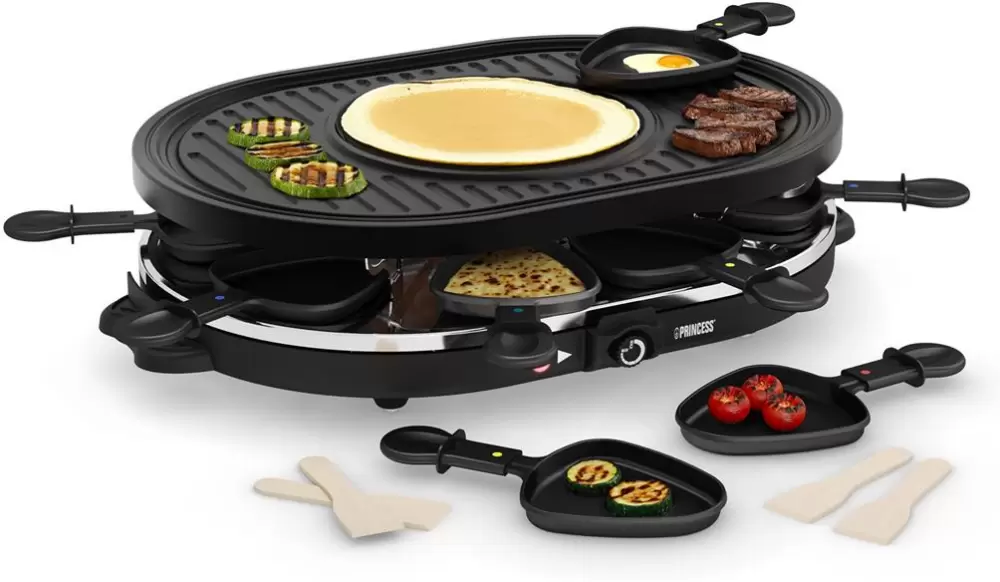 Princess 162700 Raclette 8 Oval Grill Party