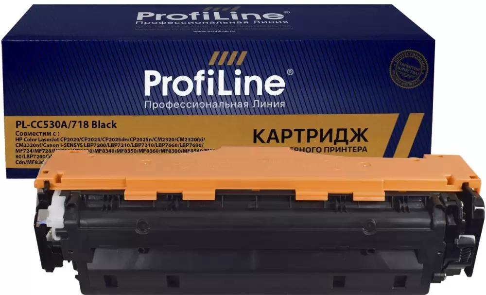Profiline PL-CC530A/718-Bk (аналог HP CC530A, Canon 718)
