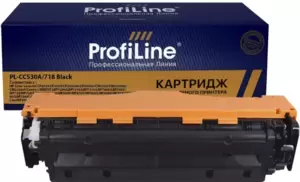 Картридж ProfiLine PL-CC530A/718-Bk (аналог HP CC530A, Canon 718) фото