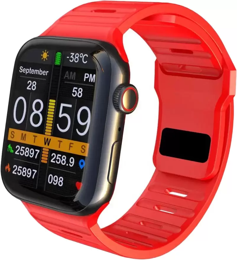 Profit WS-GS38 Pro (черный, с красным силиконовым ремешком)