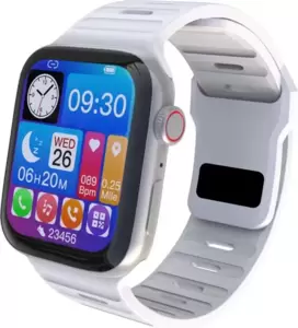 Умные часы Profit WS-GS38 Pro (серебристый, с серым силиконовым ремешком) фото