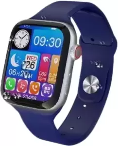 Умные часы Profit WS-GS9 (серебристый, с синим силиконовым ремешком) фото