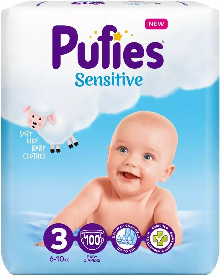 Pufies Sensitive 3 Midi (100 шт)