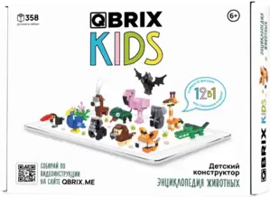 Конструктор QBRIX Kids Энциклопедия животных 12в1 30034 фото
