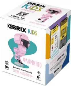 Конструктор QBRIX Kids Зоопарк. Фламинго 30052 фото