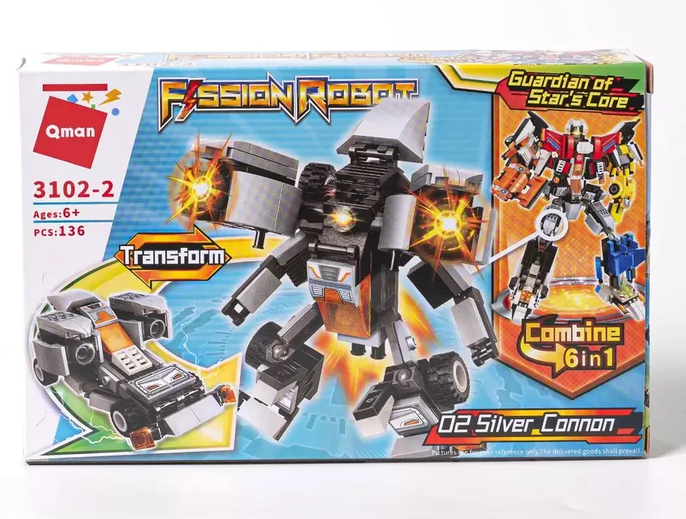 Qman Fission Robot 3102-2 Silver Connon