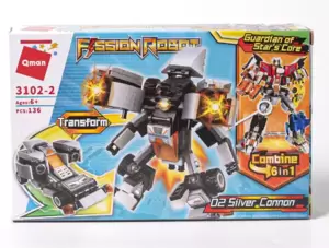 Qman Fission Robot 3102-2 Silver Connon
