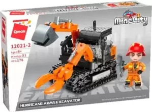 Конструктор Qman Пожарный трактор-манипулятор / 12021q/12021-2 176эл фото