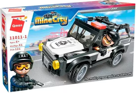 Qman Полицейский на машине / 11011q/11011-1