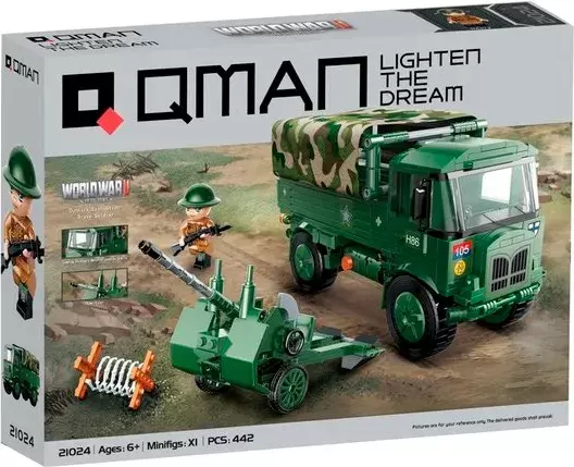 Qman Военный грузовик с пушкой / 21024q