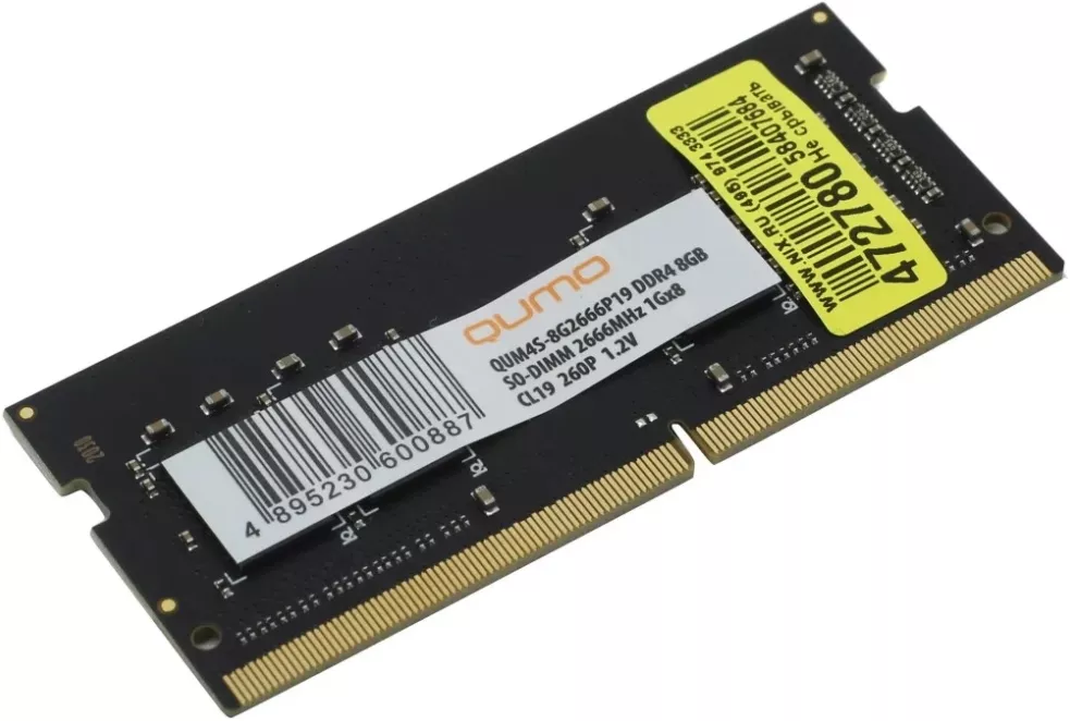 Модуль памяти Qumo 8GB DDR4 SODIMM PC4-21300 QUM4S-8G2666P19 фото