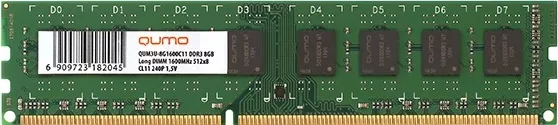 Оперативная память QUMO 8GB DDR3 PC3-12800 QUM3U-8G1600C11L фото