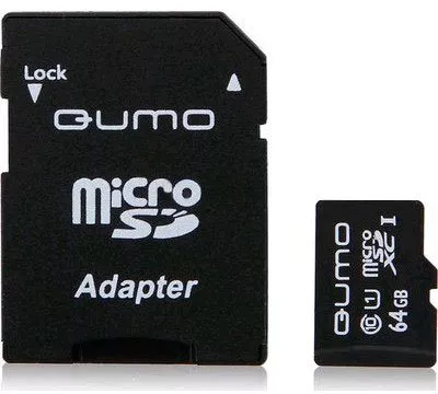 Карта памяти QUMO microSDXC 64Gb (QM64GMICSDXC10U1)  фото