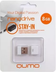 USB-флэш накопитель Qumo NanoDrive 8Gb (QM8GUD-NANO-W) фото