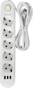 Сетевой фильтр Qumo Power Bar Light SPFS P-0009 51552 (2 м, белый) фото