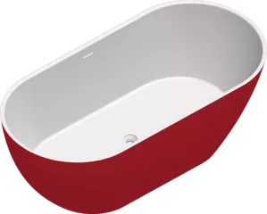 Ванна Radostone Roberta 180 (белый-бордовый) фото