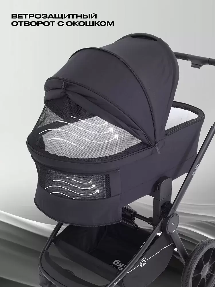 Детская универсальная коляска Rant Flex 2 в 1 RA076 (Black) фото