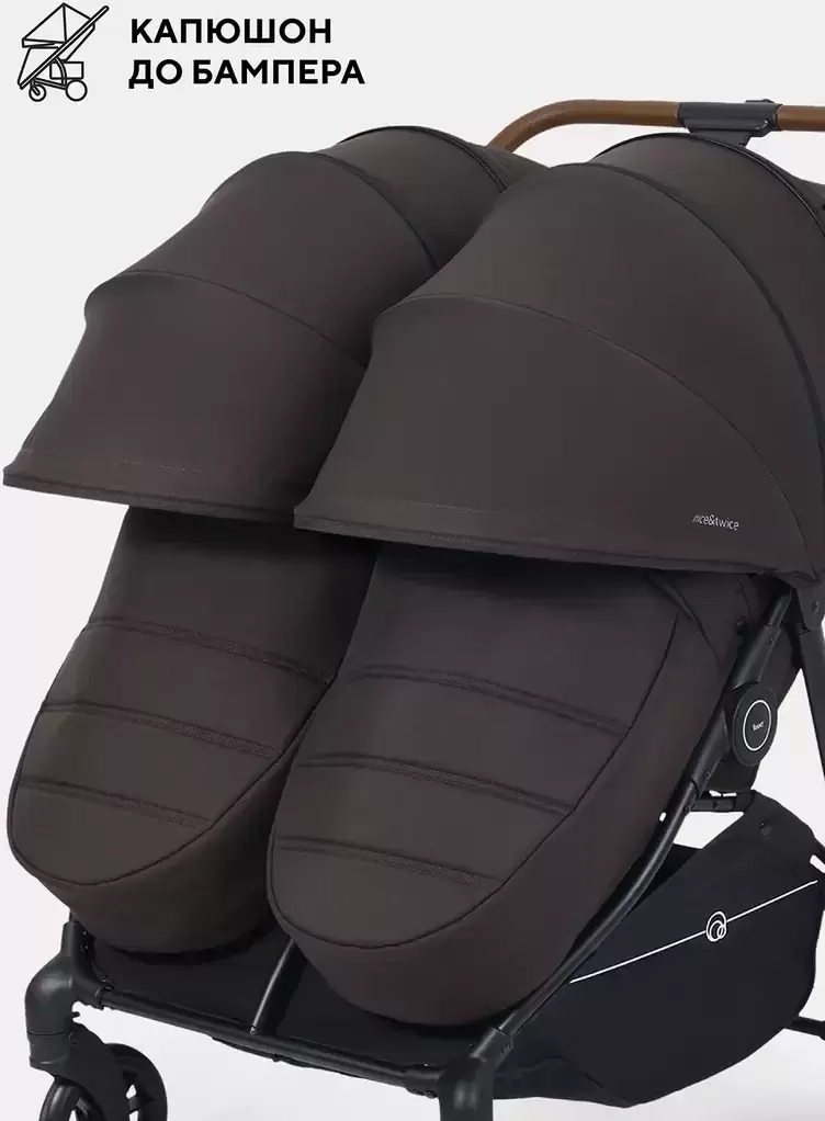Детская прогулочная коляска Rant Twinny RA151 (Chocolate) фото