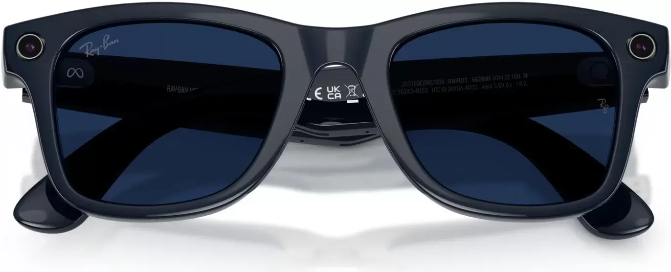 Умные очки Ray-Ban Meta Wayfarer Gen 2 RW4012 (large, темно-синий/прозрачный/синий) фото 4