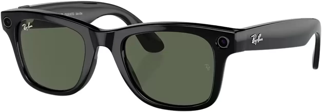 Ray-Ban Meta Wayfarer RW4008 (large, черный матовый/зеленый, прозрачный)