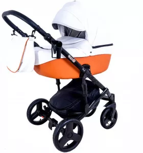 Универсальная коляска Ray Corsa Ecco 2 в 1 (23, кожа/белый/оранжевый) фото