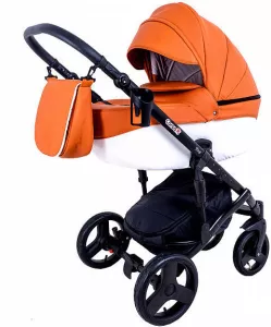 Универсальная коляска Ray Corsa Ecco 2 в 1 (24, кожа/оранжевый/белый) фото