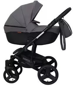 Детская универсальная коляска Ray Corsa Ecco 2 в 1 с переноской (28/кожа/капучино/черный) фото