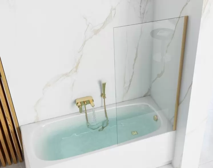 Шторка на ванну Rea Elegant Gold 80 W5601 фото 3