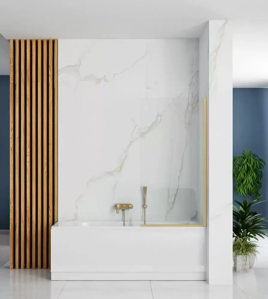 Шторка на ванну Rea Elegant Gold Matt 80 W6601 фото 3