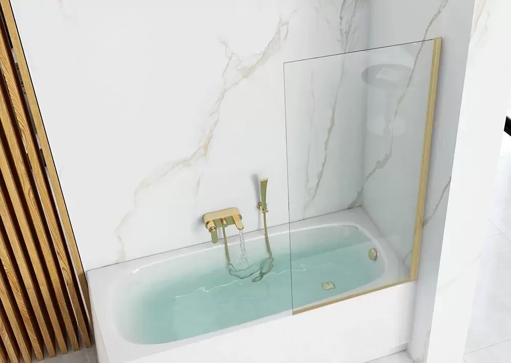 Шторка на ванну Rea Elegant Gold Matt 80 W6601 фото 4