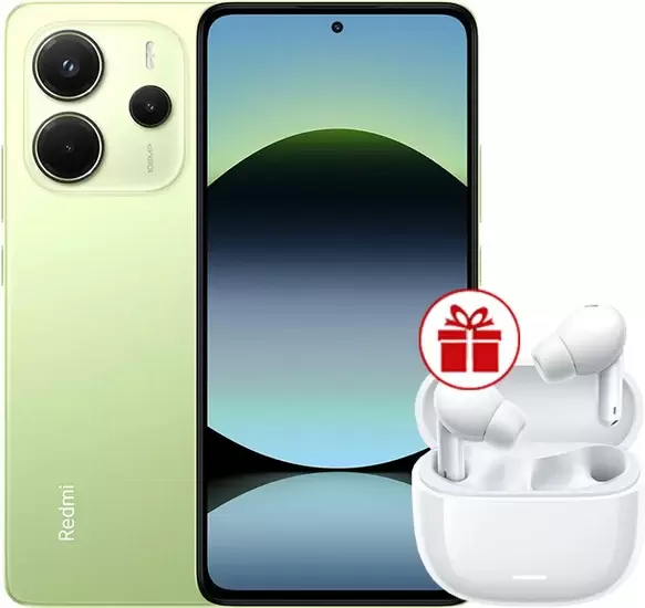 Redmi Note 14 6GB/128GB международная версия (зеленый) + наушники Xiaomi Redmi Buds 6 Lite (белый)