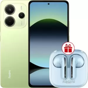 Redmi Note 14 8GB/256GB международная версия (зеленый) + наушники Xiaomi Redmi Buds 6 Active (голубой) по акции фото