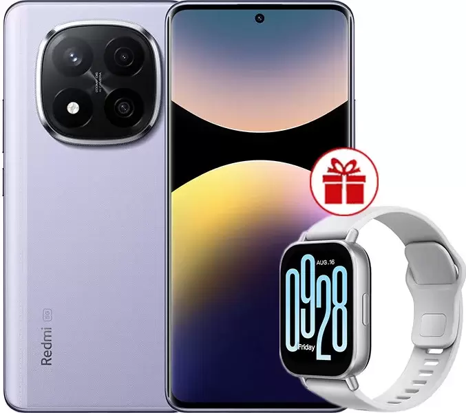 Redmi Note 14 Pro+ 5G 12GB/512GB международная версия (фиолетовый) + умные часы Xiaomi Redmi Watch 5 Active (серебристый) по акции