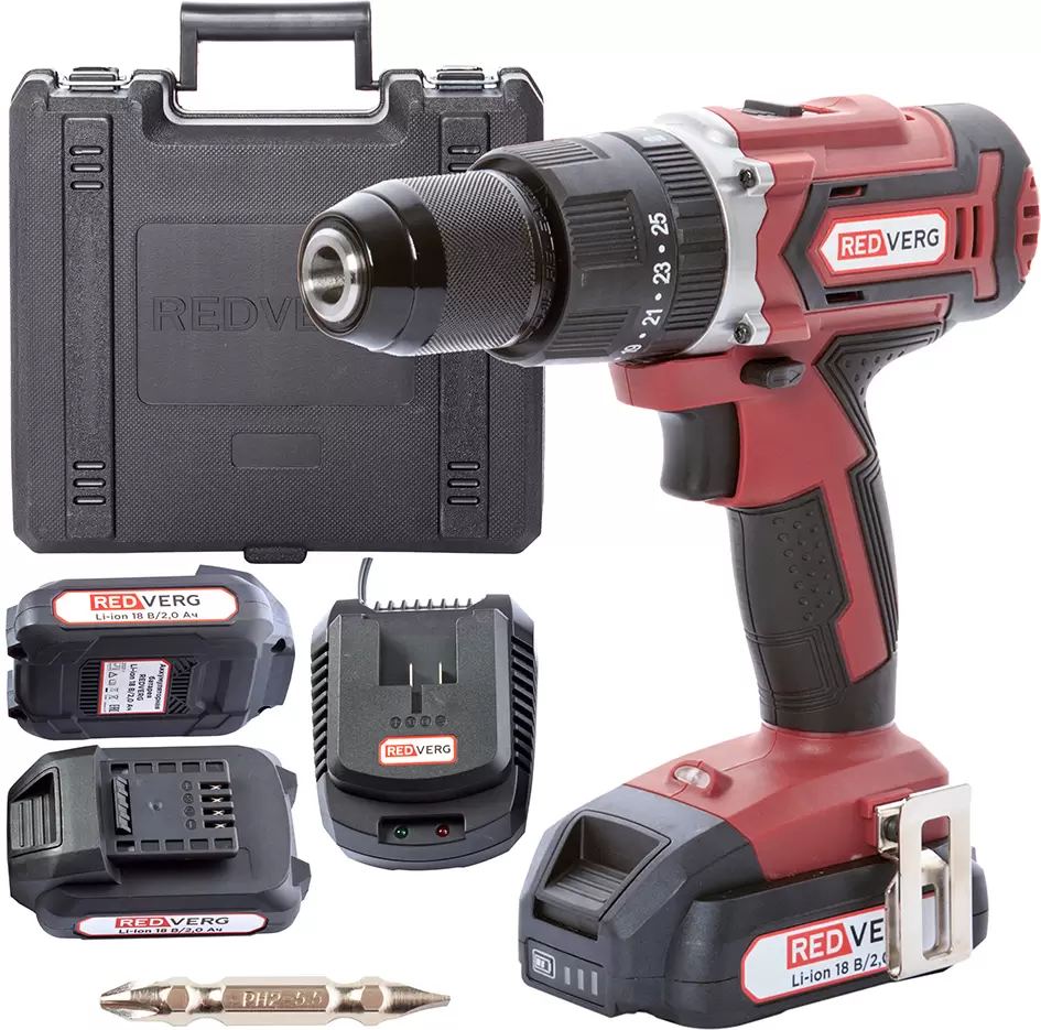 Дрель-шуруповерт RedVerg RD-IS18/U фото