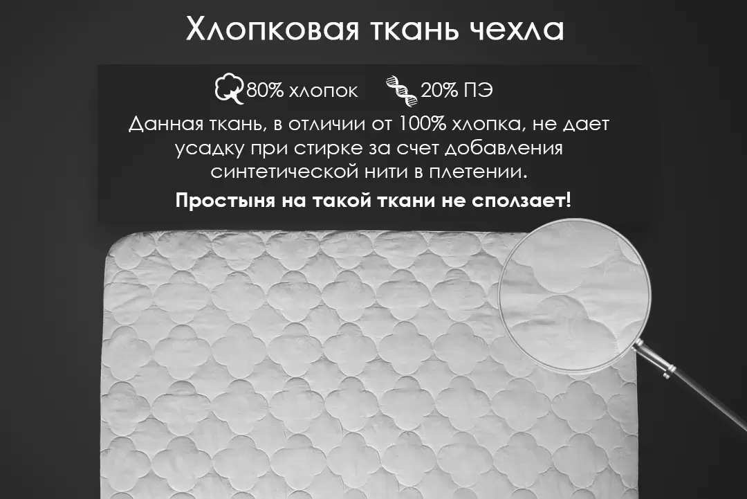 Наматрасник защитный Реноме Тк хлопковая 80/20 борт 35 с юбкой 42/276н 160x200 фото 6