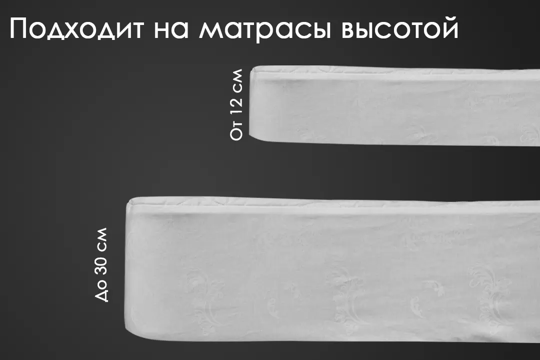 Наматрасник защитный Реноме Тк хлопковая 80/20 борт 35 с юбкой 42/276н 160x200 фото 7