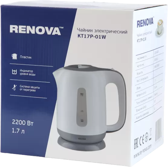 Электрочайник Renova KT17P-01W фото 3