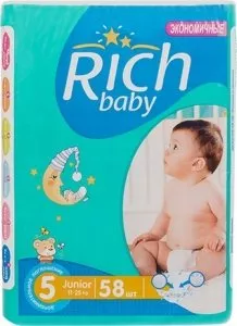 Подгузники Rich Baby Junior 5 (58шт) фото
