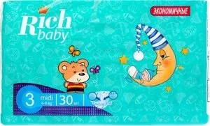 Подгузники Rich Baby Midi 3 (30шт) фото