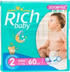 Подгузники Rich Baby Mini 2 (60шт) фото