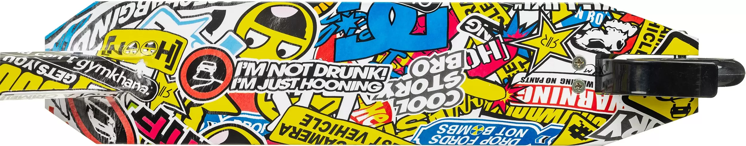 Трюковый самокат Ricos Blaze JL-301P (черный/граффити желтый) фото