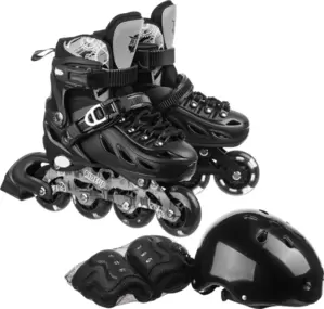 Роликовые коньки Ricos JSS8099-set M (черный) фото