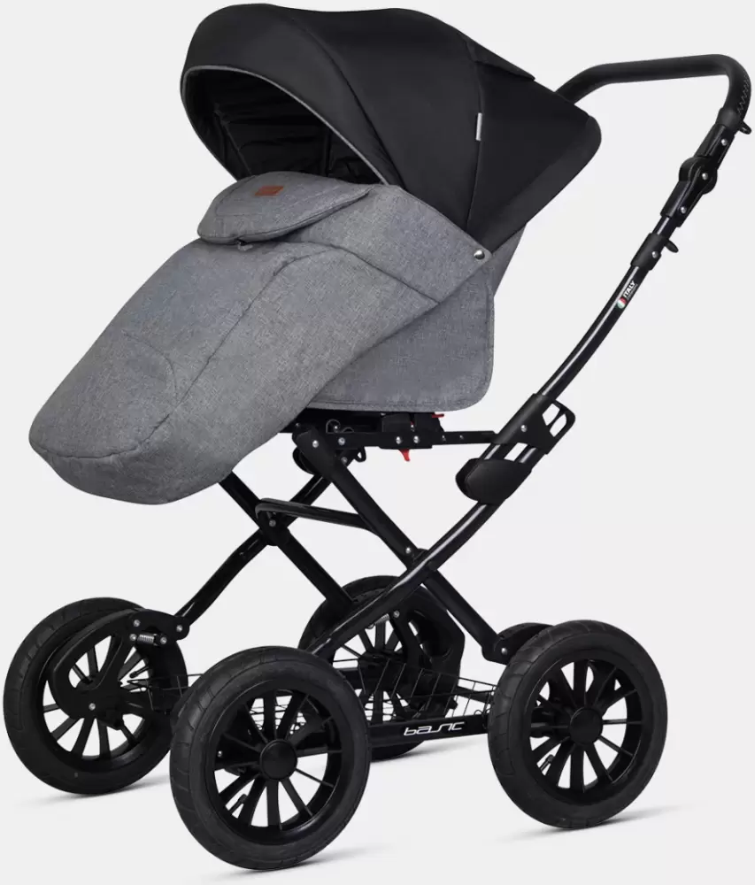 Детская универсальная коляска Riko Bella Lux Classic 2025 2 в 1 (01 темно-серый) фото