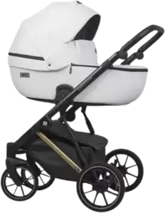 Детская универсальная коляска Riko Montana Premium 2 в 1 (01, белый, рама золото)