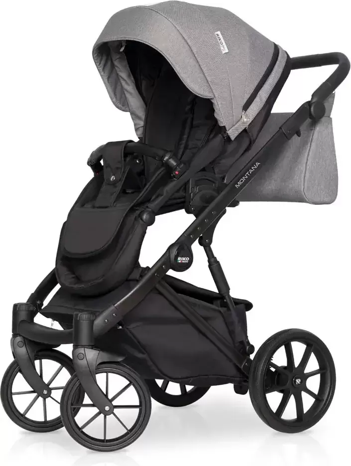 Детская универсальная коляска Riko Montana X 3 в 1 Basic 04 (графит) фото