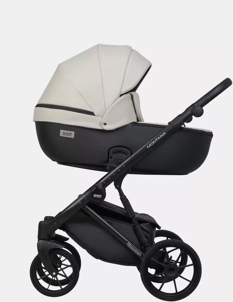 Детская универсальная коляска Riko Montana X Ecco 2 в 1 Basic (светло-серый/черный) фото